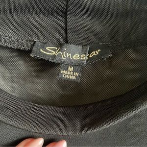 Black half mesh bodysuit. Size juniors medium